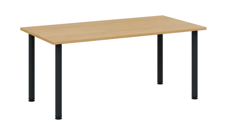 CRTR 160 jídelní stůl, kovová podnož černá, deska 25 mm, 1600x800 mm, javor horský